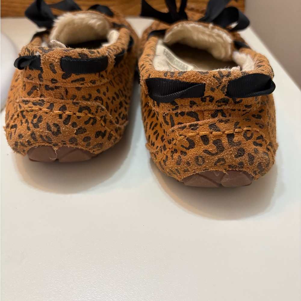 UGG Women's Leopard Print Moccasin Slippers - Tan and Black - Picture 7 of 7